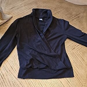 Black workout crossbody sweater size S NordicTrack